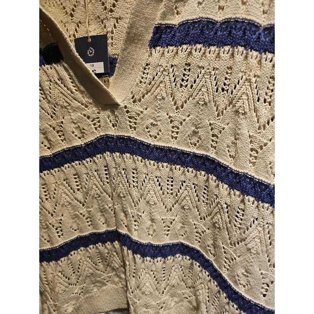 Universal Threads open weave crochet sweater size… - image 2